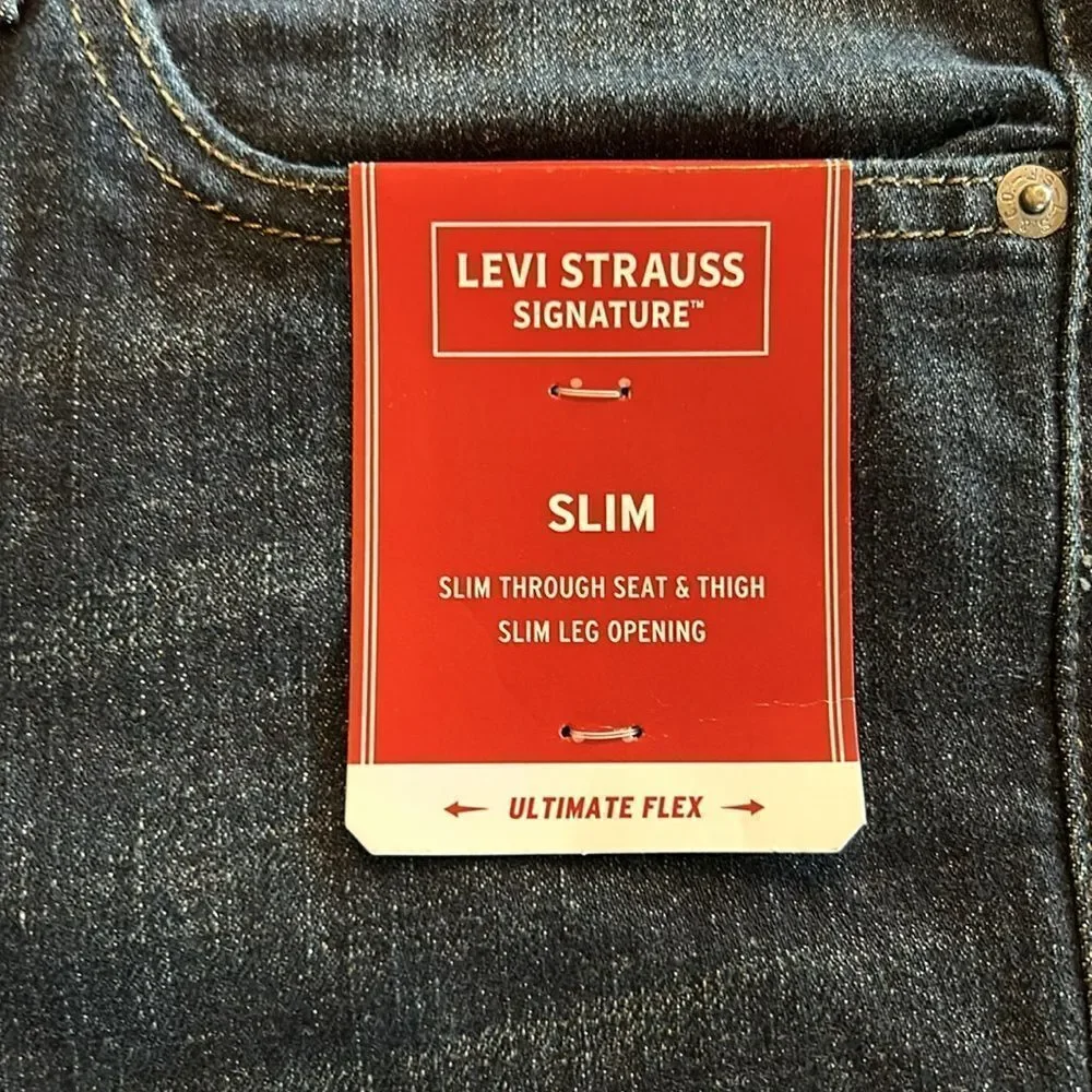 NEW Levi's Signature Men's Slim Darkwash Jeans